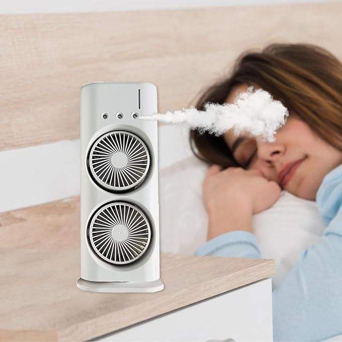 Double Ended Spray Fan, Portable Air Cooling Device